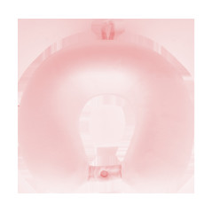 Rese- och campingkudde med MEMORY-skum, REBEL ACTIVE, rosa färg.