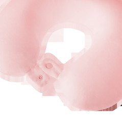 Rese- och campingkudde med MEMORY-skum, REBEL ACTIVE, rosa färg.