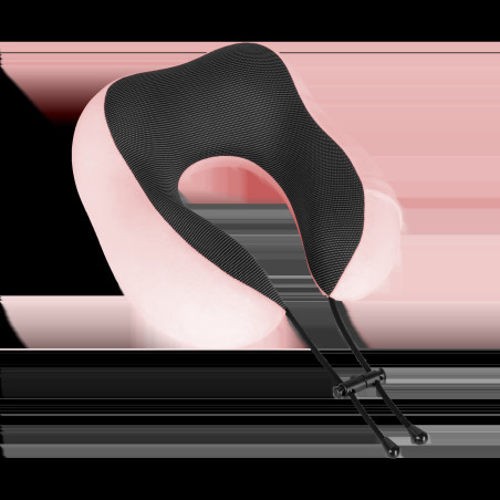 Rese- och campingkudde med MEMORY-skum, REBEL ACTIVE, rosa färg.