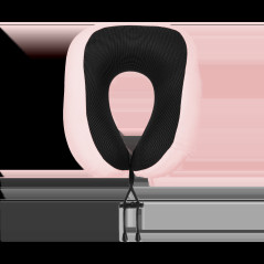 Rese- och campingkudde med MEMORY-skum, REBEL ACTIVE, rosa färg.