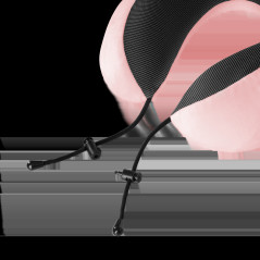 Rese- och campingkudde med MEMORY-skum, REBEL ACTIVE, rosa färg.