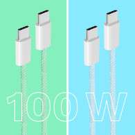 USB-C till USB-C-kabel 100 W 1 m grön Kruger&Matz Basic