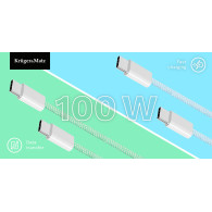 USB-C till USB-C kabel 100 W 1,5 m blå Kruger&Matz Basic