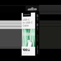 USB-C till USB-C-kabel 100 W 1,5 m grön Kruger&Matz Basic