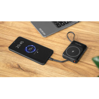 POWERBANK indukcyjny Kruger&Matz 10000 mAh Mag Safe z kablem czarny