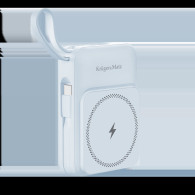 POWERBANK indukcyjny Kruger&Matz 10000 mAh Mag Safe z kablem niebieski