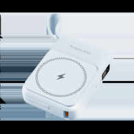 POWERBANK indukcyjny Kruger&Matz 10000 mAh Mag Safe z kablem niebieski