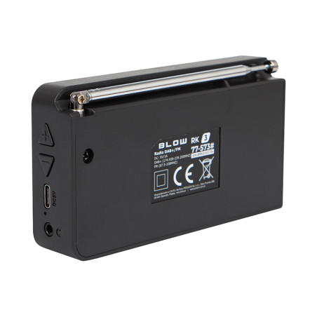 77-573- Bärbar köksradio FM/DAB+ Blow RK3 BT svart