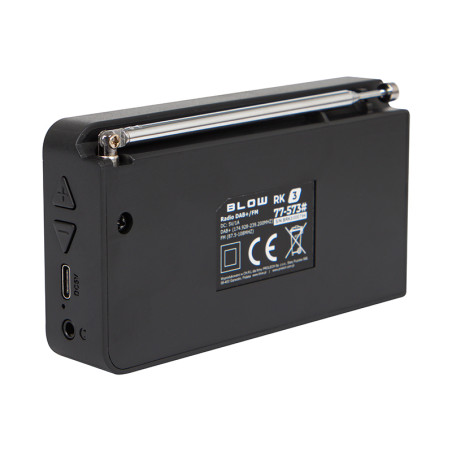 77-574- Bärbar köksradio FM/DAB+ Blow RK4 BT svart