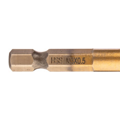 Borrhuvud HSS TiN, M3x0,5 mm, Hex