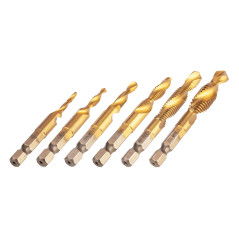 Sats med gängborrar HSS TiN, M3 - M10, Hex, 6 st.