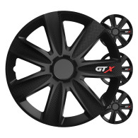 Hjulnavskåpor 4 st. set gtx svart kolfiber 14 tum färgbox