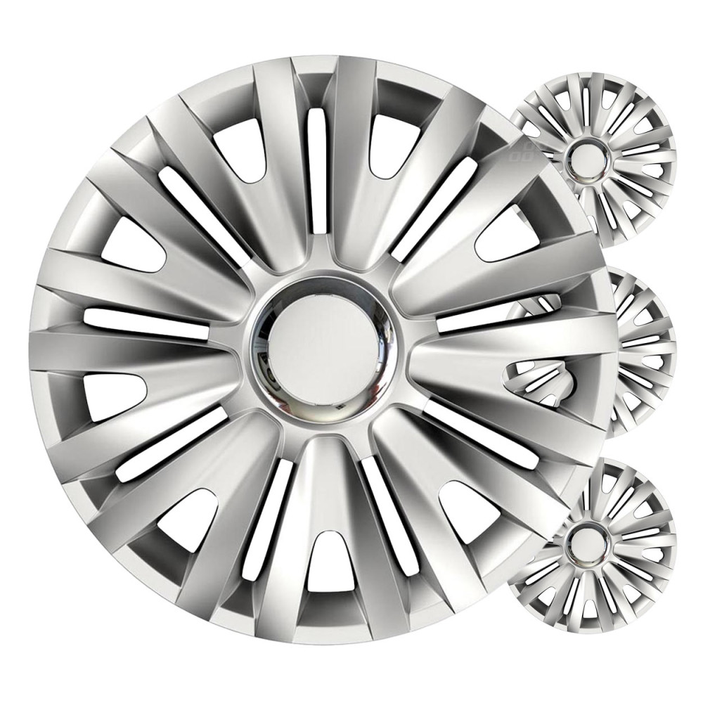 Hjulkapslar 4 st. set royal silver 14 tum färgbox