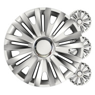 Hjulnavskåpor 4 st. set Royal Silver 16 tum färgbox