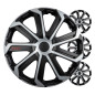 Hjulkapslar 4 st. komplett evo svart silver 15 tum färgbox