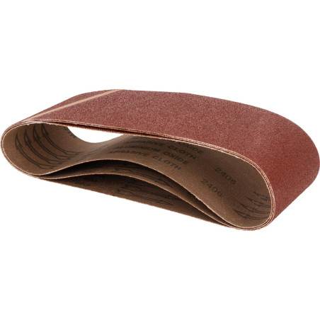 Slipande band utan slut, 100x610mm, 3 st, korn 80, proline