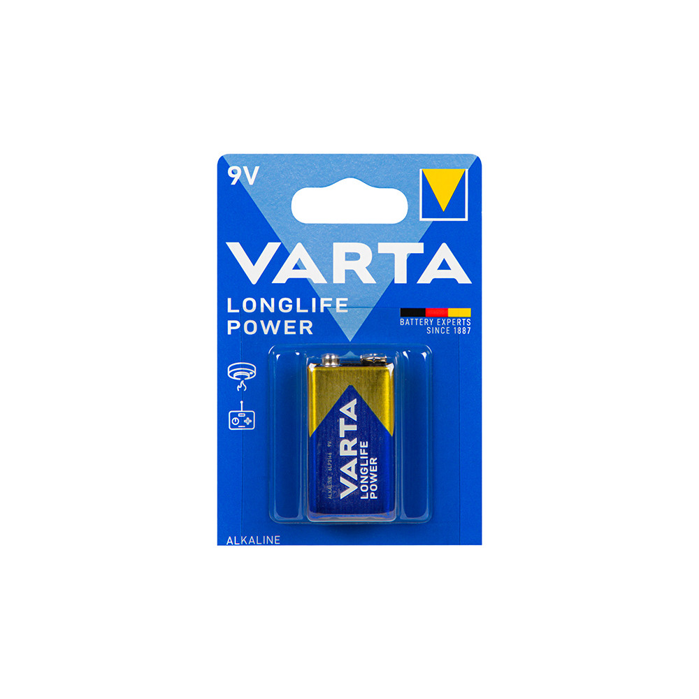 82-670- Alkaliskt batteri 9v 6lp3146 varta longlife power blister