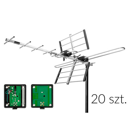 21-057- Antenn DVB-T atd32s VHF/UHF mux8 riktad passiv 20-pack