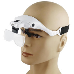 DA351 Glasögon med huvudlupa och 2x LED