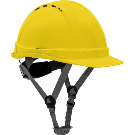 Industrihjälm med hakskydd, gul, kategori ii, CE, Lahti