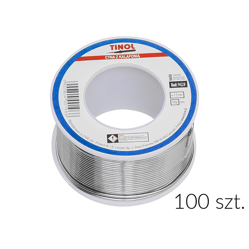 94-221- Cyna 1,00/100g sn60pb40 tinol förpackning