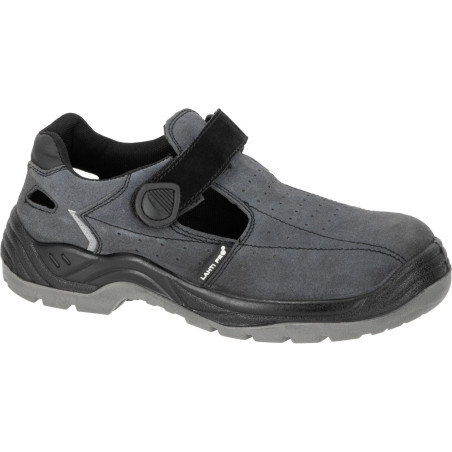 Svarta mockasandaler, storlek 44, CE-märkta, Lahti.