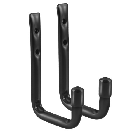 Två Maclean väggfästen för däck, hjul, stege, cykel, stål, max belastning 22 kg/fäste, MC-489.