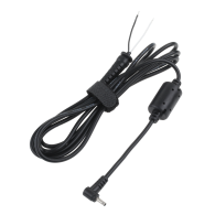 Vinklad kontakt 2,5/0,6 (19V/2,1A) nätadapter med kabel för montering REBEL.