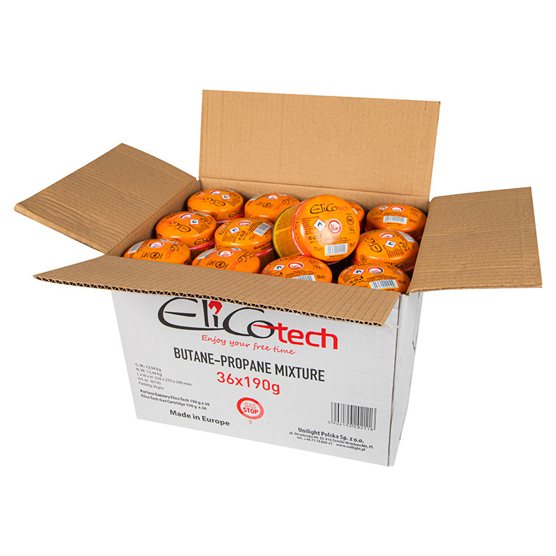 53-230- Universal gas elicotech 190g cartridge punctured 36 pcs