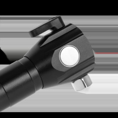 Uppladdningsbar multifunktionell ficklampa Rebel (zoom, kniv, glashammare).