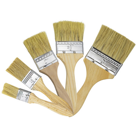 67-108- Set med 5 platta målarpenslar