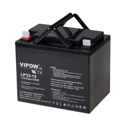 Gelbatteri VIPOW 12V 33Ah | HandlaSmidigt.se