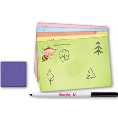 Rita och sudda med bi.