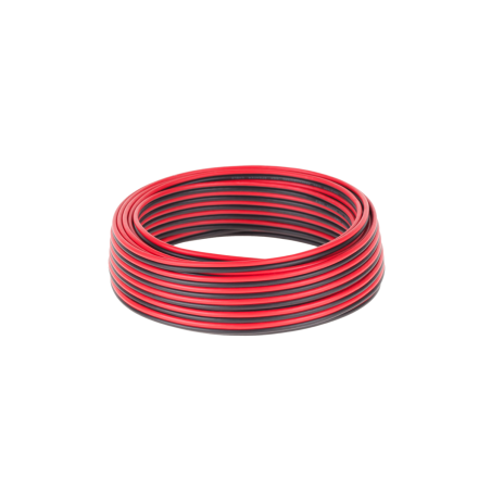 Högtalarkabel CCA 0,75 mm svart-röd 10M