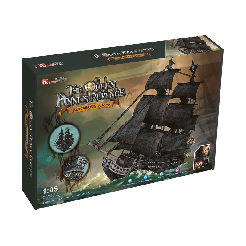 Pussel 3D stor piratskepp hämnd drottning.