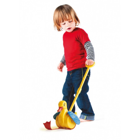 Anka flaxar för att skjuta framåt