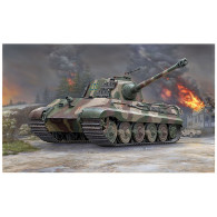 Modell av plast Tiger II med Henschel torn