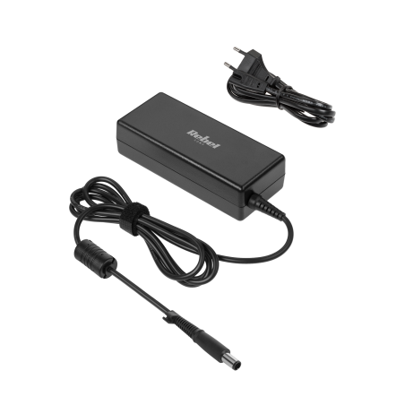 Nätdelen Rebel med strömkabel för HP laptop 90 W / 19 V / 4,62 A / 7,4x5,0x12 mm