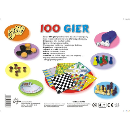 Spelet innehåller 100 spel.