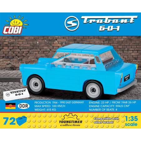 Klossar 72 delar Trabant 601