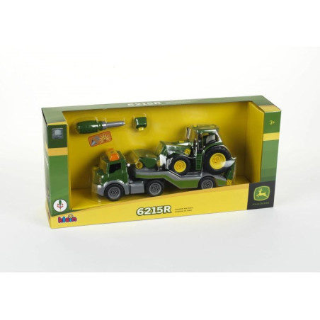 Traktorn John Deere som kan fällas ihop på en släpvagn