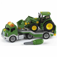 Traktorn John Deere som kan fällas ihop på en släpvagn