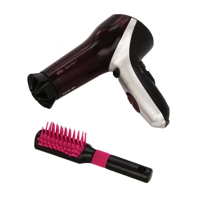 Hårtork från Braun med tillbehör