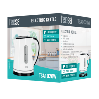 Czajnik elektryczny TEESA, 2200 W, biały, 1,8L