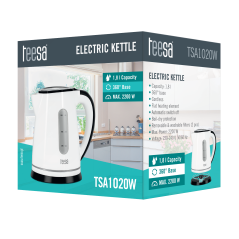 Elkedel TEESA, 2200 W, vit, 1,8L