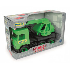 Lyftkran grön 38 cm mellanlastbil i kartong