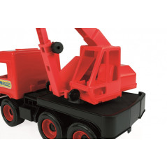 Lyft röd 38 cm mittlastbil i kartong