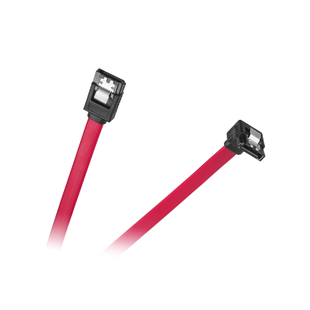 Kabel SATA wtyk prosty - wtyk kątowy 0.5m Kabel SATA wtyk prosty - wtyk kątowy 0.5m