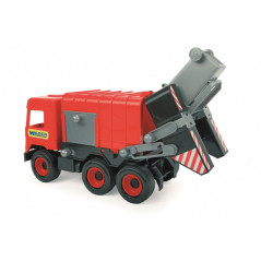 Sophämtaren röd mellanlastbil i kartong