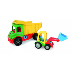 Fordon multi truck tippsläp med buggy bulldozer